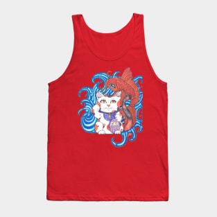 Calico Lucky Neko Tank Top